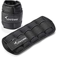 Sportneer Peso para Tobillo- Pesas Ajustables 0-97Kg - 4-6Kg (1 par)- 0-5 kg-2-3 kg por Tobillo- Peso Durable para…
